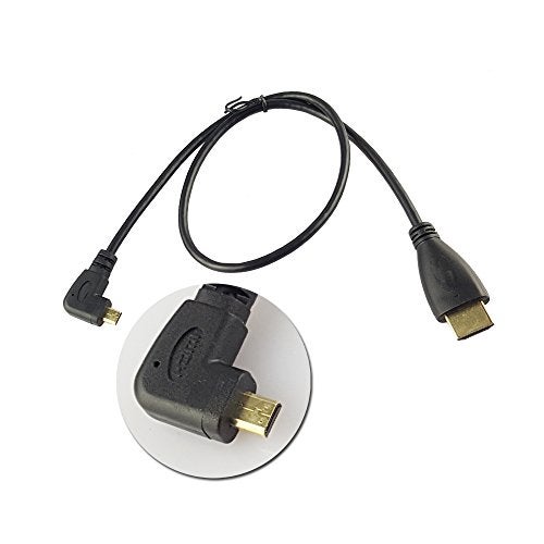 Seadream Angled Micro HDMI to Standard HDMI Cable 1.64FT 90 Degree Right Angle Micro HDMI Male to HDMI Male Cable Connector(1pcs Right Angled) - Image 2