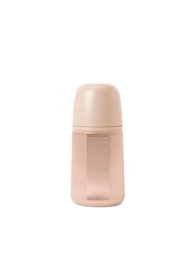 SUAVINEX Suavinex Color Essence SX PRO Physiological Soft Flexible Silicone Baby Bottle, Anti Colic Baby Bottles, Supports Breast Feeding Babies, Made in Spain, Medium Flow, 8oz, Marshmallow Nude - Image 1