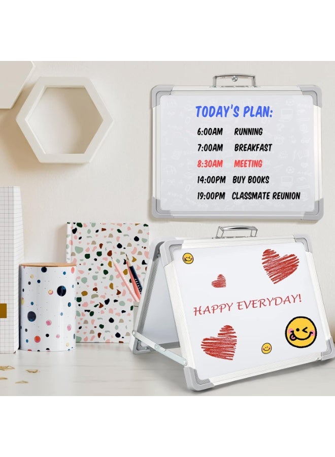 TAPIT Dry Erase White Board Magnetic Board 16x12 Inch Small Foldable Tabletop Whiteboard Double Sided Portable Magnetic Whiteboard for Drawing Memo to Do List Wall with Calendar Planner 1 Pieces - Image 5