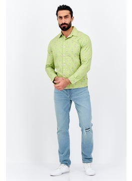 Levi's Men Slim Fit Allover Print Long Sleeves Casual Shirt, Mint Green  - Image 4