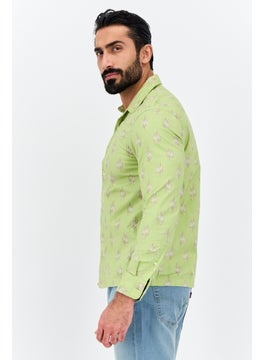 Levi's Men Slim Fit Allover Print Long Sleeves Casual Shirt, Mint Green  - Image 2