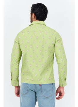 Levi's Men Slim Fit Allover Print Long Sleeves Casual Shirt, Mint Green  - Image 3