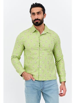 Levi's Men Slim Fit Allover Print Long Sleeves Casual Shirt, Mint Green  - Image 1