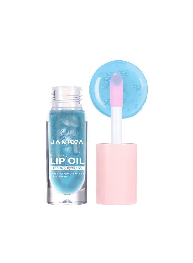 JANIWA Hydrating Lip Oil Gloss with Sweet Cherry Seed Olive Oil and Vitamin E Lightweight Non Sticky Lip Care for Daily Use Crystal Clear - Image 1