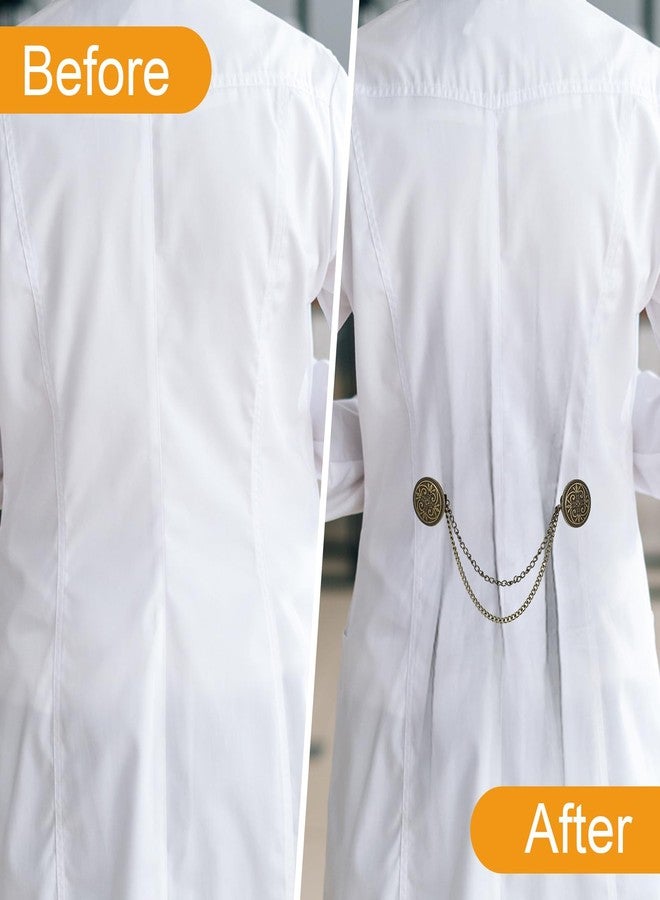 Yolev 4 Pcs Shirt Dress Cardigan Clip, Retro Sweater Chain Clips, Collar Clip with Chain for Women - Image 3