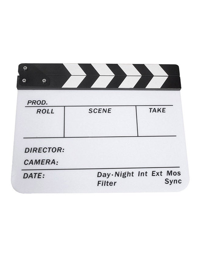Commlite Clapboard Dry Erase Director Film Movie Clapper Board Slate Black - Image 3