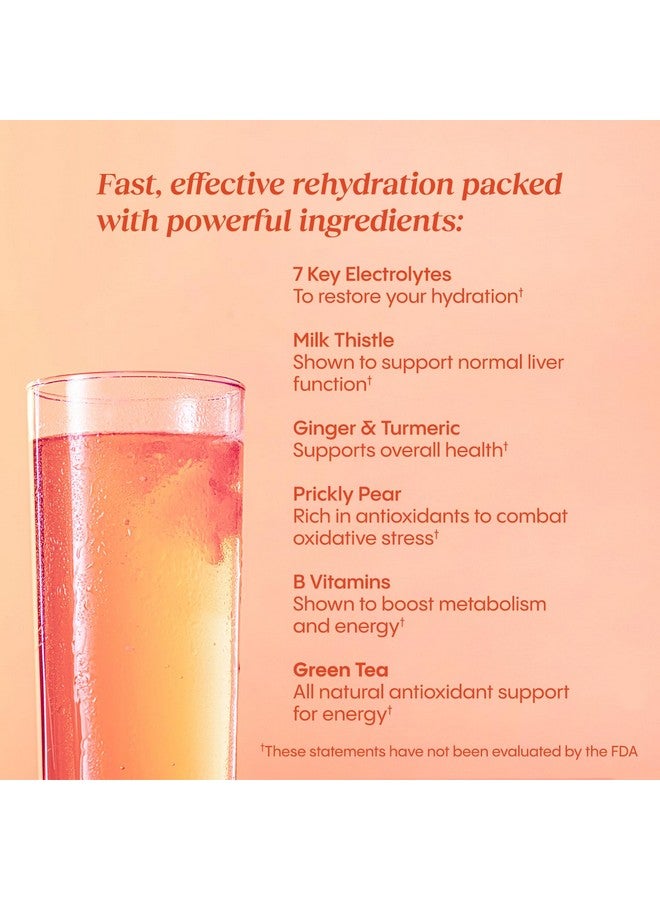 Hydralyte هايدرا لايت دعم الكبد + مزيج الكهارل مع حليب الشوك، الكركم، الزنجبيل، التين الشوكي، مستخلص الشاي الأخضر مصمم لإعادة الترطيب السريع، (زنجبيل البرتقال الدموي، 40 حصة في علبة)  - Image 5