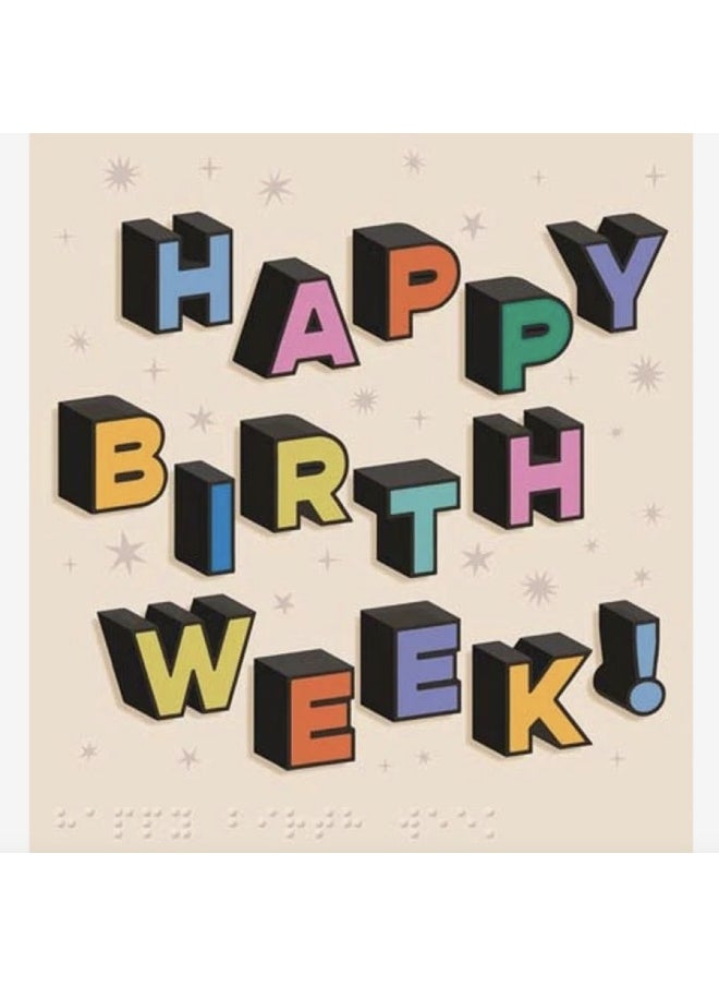 Pigment - Pigment Studio Blom Happy Birth Week Greeting Card - Image 1