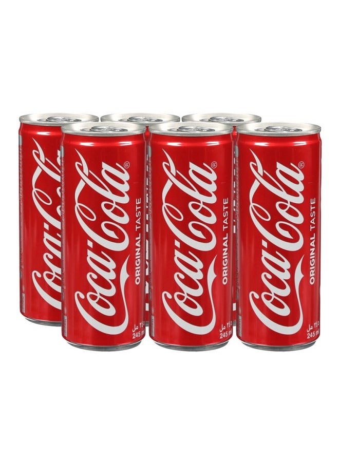 Coca-Cola - Soft Drink Can, Pack Of 6, 245ml - Image 1
