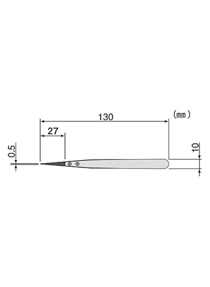PROMASS PPS Plastic Tipped Tweezers, Straight, fine Pointed Tips, Stainless Steel Body, ESD Safe. ptz-41  - Image 5