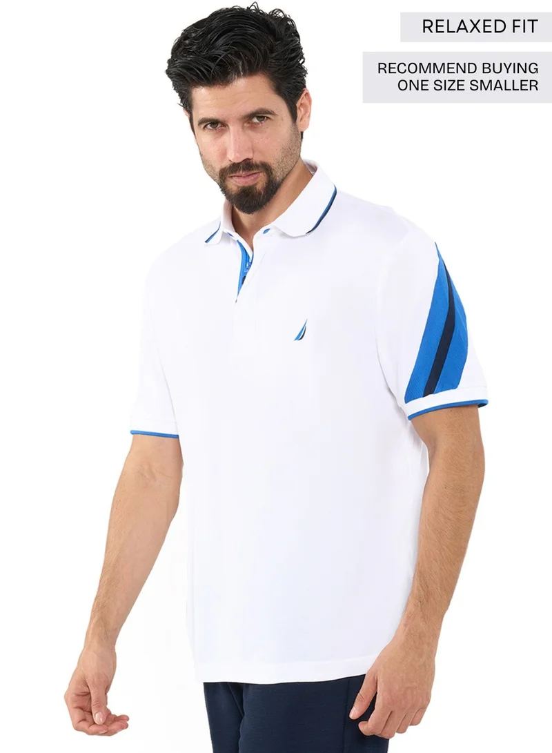 نوتيكا Contrast Striped Relaxed Dry-fit Polo Shirt