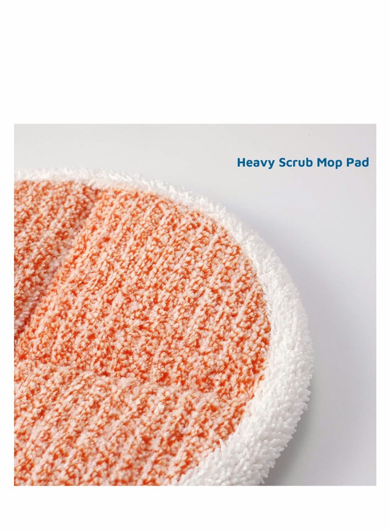 6 Pack Replacement Pads Compatible with Bissell Spinwave 2124, 2039A, 2307, 23157, 20391, 20399 Powered Hard Floor Mop， Mop （white, orange, off-white strips） - Image 5