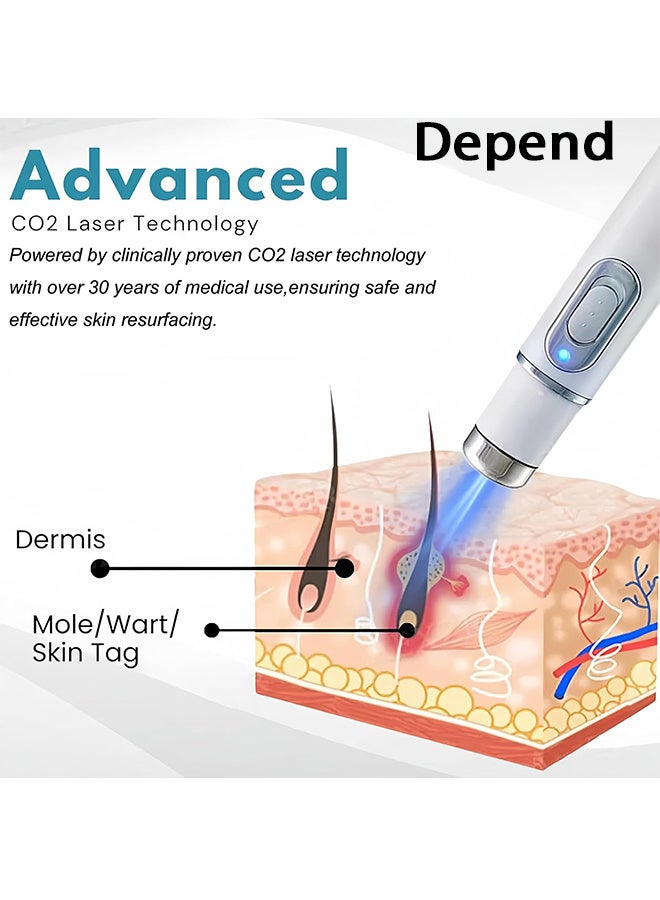 Depend Mole And Wart Removal Pen, Non-Invasive Mole And Wart Removal, 2025 Upgrade New Skin Tag Removal Pen, Smoothes And Reduces Blemishes, Dark Spot Corrector Stick, Portable Design, Suitable For All Types - Image 4