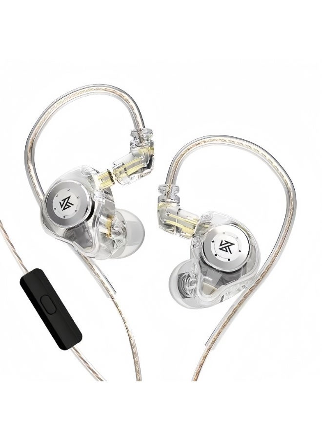 KZ EDX PRO Earphones, KZ in Ear Monitors, HiFi Gaming Earbuds with New 1DD 10mm Dynamic Driver, Bass Sound Wired Earbuds, IEM Earbuds with Detachable Cable for Music Gaming Video (Clear, with mic) - Image 1