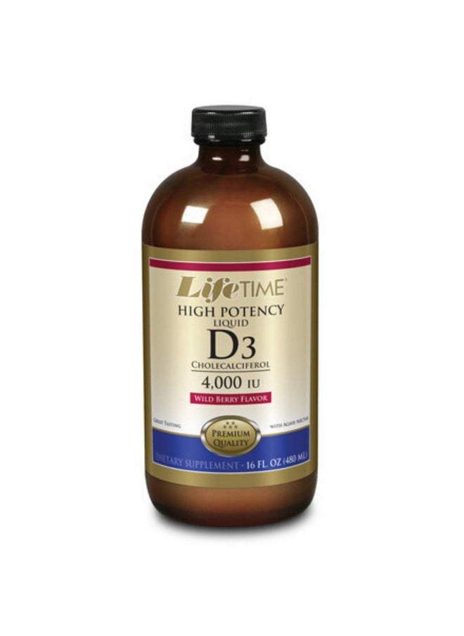 Lifetime Vitamin D3 ; 16 Oz 4000 Iu Liquid Mixed Berry  - Image 1