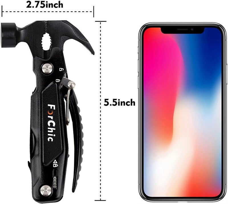ForChic Hammer Multi Tool 12 in 1 Hammer Camping Gear Survival Tool, Birthday Christmas Gift for Men, Christmas Gifts for Dad Who Wants Nothing, Mens Gifts for Him, Dad, Husband, Grandpa, Boyfriend - Image 4