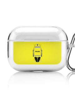 Stylizedd Classic Clear printed Case for Apple AirPods Pro 2nd Generation Thin Transparent Cover [Designed for Apple AirPods Pro 2nd Generation] - Yellow Taxi  - Image 1