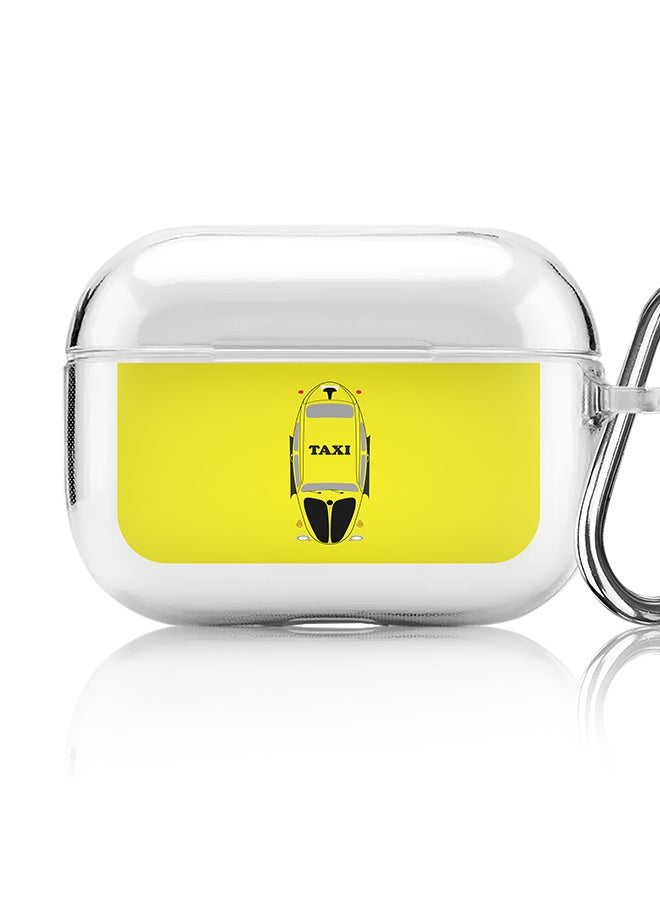 Stylizedd Classic Clear printed Case for Apple AirPods Pro 2nd Generation Thin Transparent Cover [Designed for Apple AirPods Pro 2nd Generation] - Yellow Taxi - Image 1