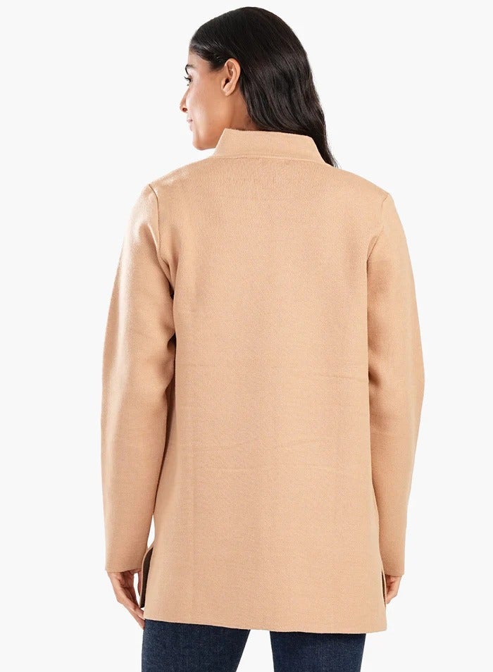 Carina Reverse Collar Open Front Jacket - Image 3