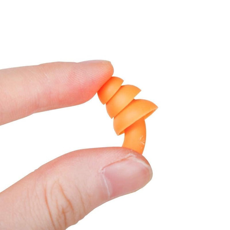 LOVHIDE 5 Pairs Reusable Silicone Earplugs of Noise Reduction Ear Plugs, Noise Cancelling Sound Blocking Earplugs Noise Reduction for Swimming Airplanes Musicians Concerts Silicone (Multicolor) (MultiColor, Pack Of 5) - Image 2