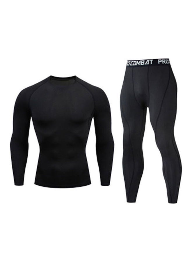 جوي شيك Long Sleeves T-Shirt And Pants Black