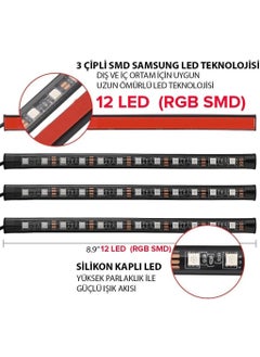 Çarşıhan In-car Underfoot LED Controlled Sound Sensitive 12 pcs - RGB  - Image 4
