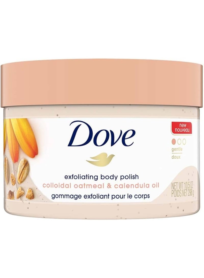 Exfoliating Body Polish Scrub for Silky Skin Oatmeal & Calendula Oil Body Scrub Exfoliates & Gives Lasting Nourishment 298g