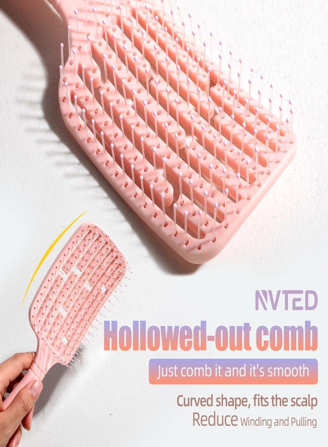 NVTED 3 PCS Hair Comb Set Beauty Hairbrush Wet and Dry, Silicone Scalp Scrubber Wet Hair Brush Shower Detangler For Women, Men - Image 4