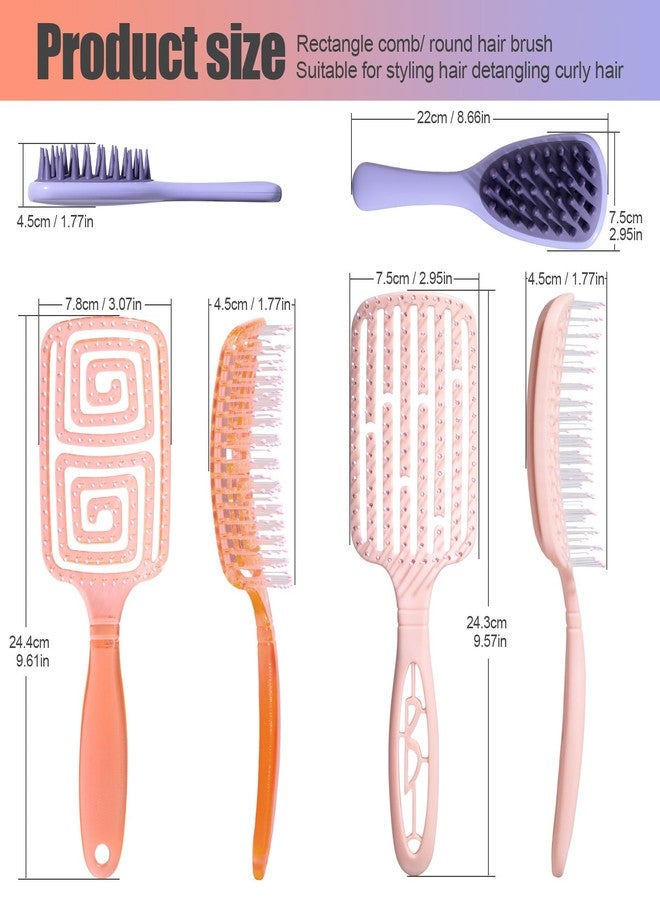 NVTED 3 PCS Hair Comb Set Beauty Hairbrush Wet and Dry, Silicone Scalp Scrubber Wet Hair Brush Shower Detangler For Women, Men - Image 2