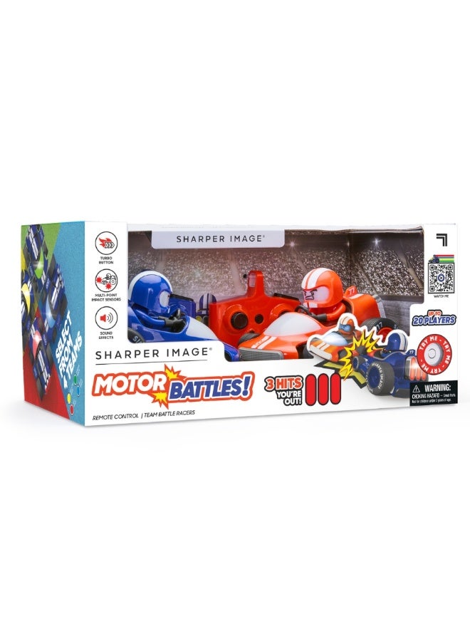 Sharper Image® Motor Battles RC Team Battle Racers – Remote Control Combat Cars with LED Lights & Damage Indicators for Multiplayer Action| RC Stunt Bumper Car Fighting Game| Toy Gift for Boys Kids - Image 2