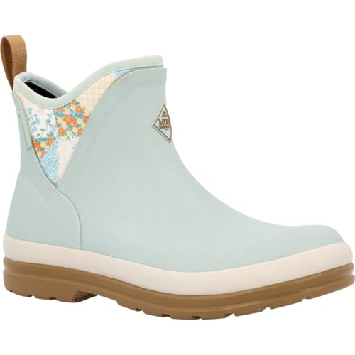 MUCK The Original Muck Boot Company Women's Originals Ankle Boot, Blue/Quilted Floral, 8 - Image 1