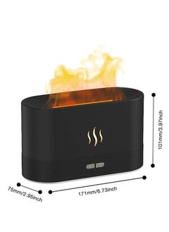 بيوينتي ELTERAZONE Flame Diffuser Humidifier, Ultra-Silent Cool Mist Air Fire Diffuser, 2 Brightness Night Light  Auto-Off, Essential Oil Aromatherapy Flame Humidifier Aroma Diffuser for Home, Office or Yoga  - Image 4