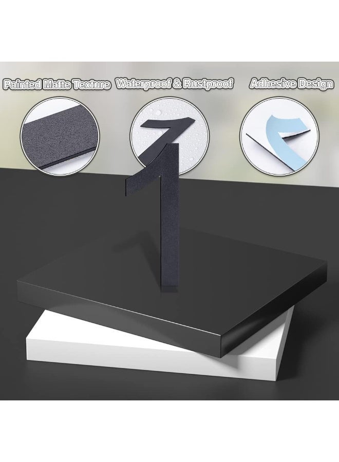 رات سو أرقام المنزل لخارج كبيرة ذاتية اللصق أرقام المنزل 6 بوصة رقم البيت من الفولاذ المقاوم للصدأ عنوان البيت الخارجي بوابة مرآب شارع المزرعة رقم 1. - Image 5