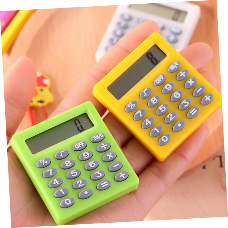 Mini Portable Student Calculator 9 Pack Cute Pocket Sized Exam Calculators Random Colors - Image 3