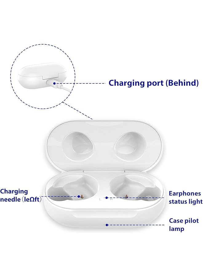 erorex Charging Case For Samsung Galaxy Buds Sm R170 R175 Replacement Charger Dock Station Supports Bluetooth Pairing Charging For Galaxy Buds Bluetooth Earbuds White - Image 3