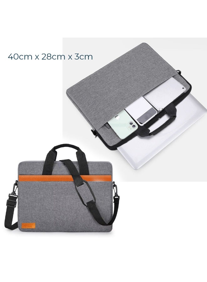 Cougar COUGAR-EGY Laptop Messenger & Shoulder Bag (Model: 016), 40 x 28 x 3 cm, for 15.6'' laptop, Padded Compartment, Hidden Back Pocket, grey - Image 4