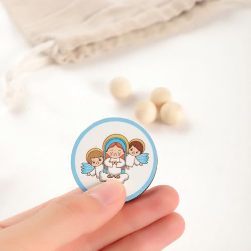 Brilucky Wooden Rosary Board Catholic Gifts for KidsCatholic Toys to Learn for Pray The RosaryChristian Board Games GiftCatholic Baptism Christening Gifts for GirlsFirst Holy Communion Gifts for Boys - Image 5