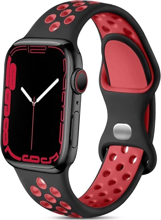 Next Next Store Sport Band Compatible with iWatch 42mm 44mm 45mm 49mm Women Men, Soft Silicone Breathable Strap for iWatch Series 1 to 9 SE Ultra/Ultra 2