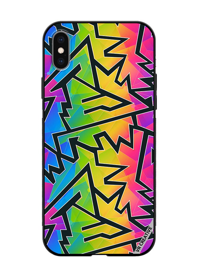 VR CREATIVE Protective Case Cover For Apple iPhone XS Max Geometric Design Multicolour - Image 1
