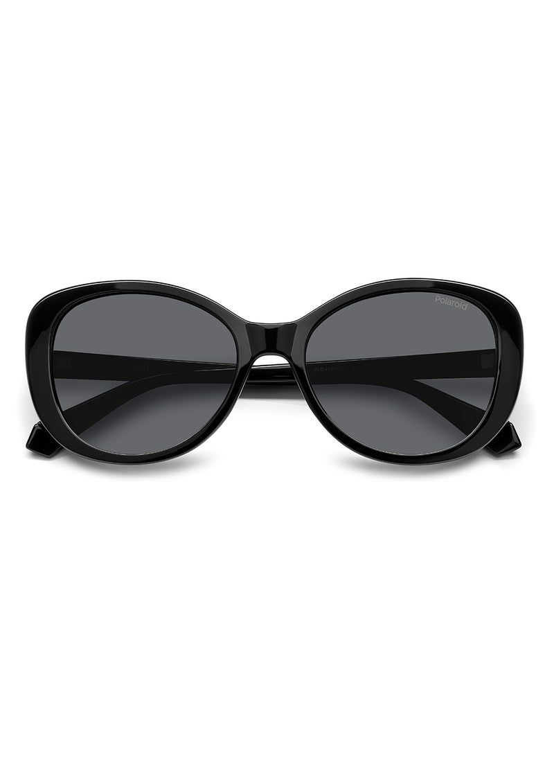 Polaroid Women's Polarized Rectangular Sunglasses - Pld 4154/S/X Black Millimeter - Lens Size: 55 Mm  - Image 4