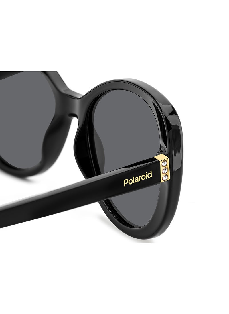 Polaroid Women's Polarized Rectangular Sunglasses - Pld 4154/S/X Black Millimeter - Lens Size: 55 Mm  - Image 5