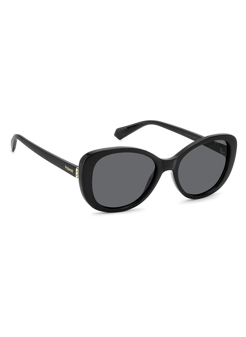 Polaroid Women's Polarized Rectangular Sunglasses - Pld 4154/S/X Black Millimeter - Lens Size: 55 Mm  - Image 2