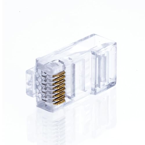 SATMAXIMUM Cat5e RJ45 Modular Plugs, 8P8C UTP Ethernet Crimp Connectors, Solid or Stranded Cable Ends, Gold-Plated Contacts (200 PCS) - Image 3