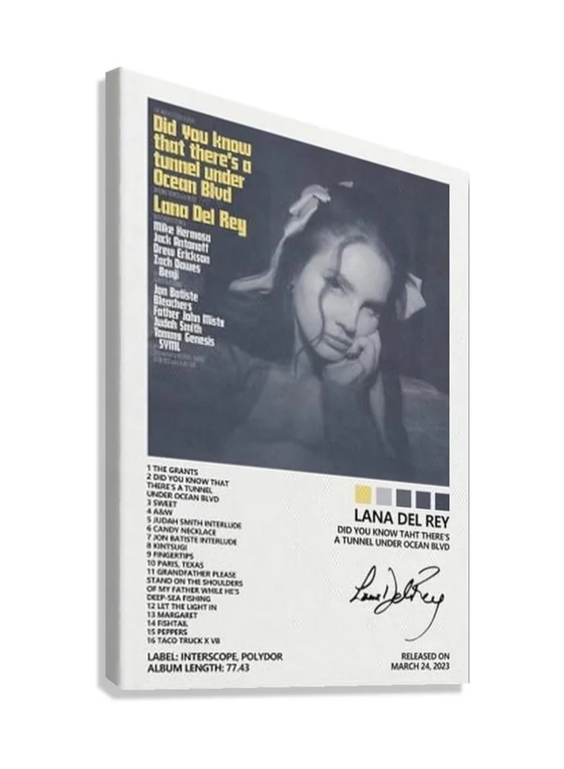 TNESSENTIAL LANA DEL REY OCEAN BLVD CANVAS POSTER  - Image 1