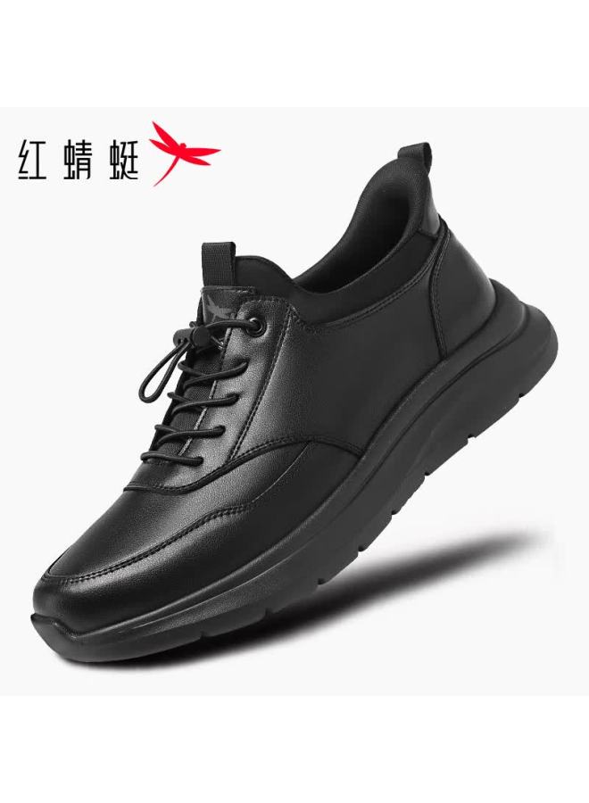 Red Dragonfly Men's Flash Running Shoes Autumn Winter Casual Commuter Lightweight Thick Soft Sole Travel Shoes Exa351691 Black Size 44