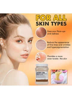 POZTL POZTL Jelly Mask Powder for Facials, 24K Gold Anti Aging Jelly Face Mask, Professional Peel Off Hydro Face Mask Powder for Fight Fine Lines, Dullness & Uneven Skin Tone, DIY SPA 23 FLOZ Mask Powder  - Image 2