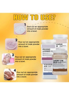 POZTL POZTL Jelly Mask Powder for Facials, 24K Gold Anti Aging Jelly Face Mask, Professional Peel Off Hydro Face Mask Powder for Fight Fine Lines, Dullness & Uneven Skin Tone, DIY SPA 23 FLOZ Mask Powder  - Image 5
