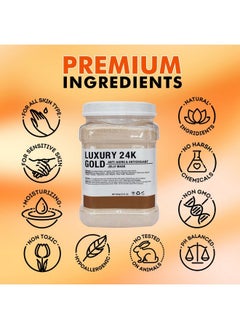 POZTL POZTL Jelly Mask Powder for Facials, 24K Gold Anti Aging Jelly Face Mask, Professional Peel Off Hydro Face Mask Powder for Fight Fine Lines, Dullness & Uneven Skin Tone, DIY SPA 23 FLOZ Mask Powder  - Image 4