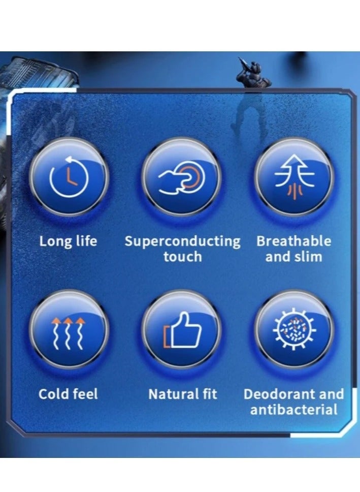 FlyDigi 1 Pair Mobile Game Finger Sleeves - Gray Sweatproof Anti-Slip Touch Screen & Breathable Finger Covers - Image 5