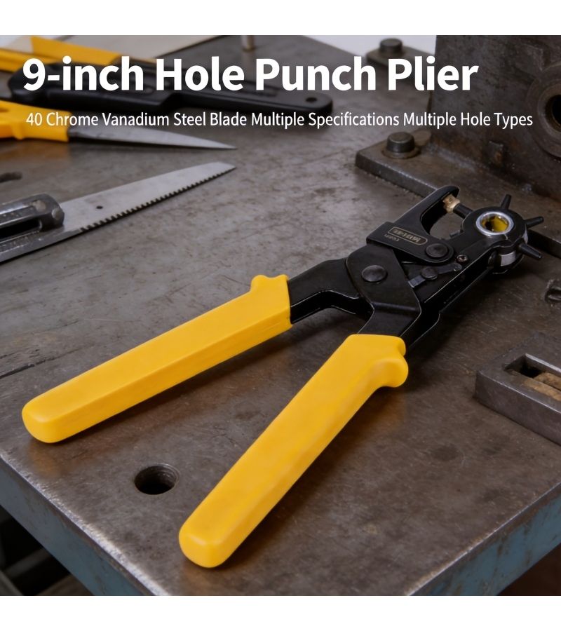Rotary Multifunctional Hole Punch 9 Inches 6 Settings for Repair Dual Use Tool - Image 3